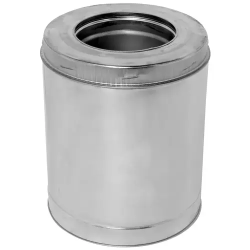SuperVent 2100 Chimney Pipe, 10 in OD, 12 in L, Stainless Steel SuperVent 2100 Chimney Pipe, 10 in OD, 12 in L, Stainless Steel