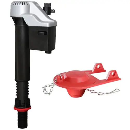 QuietFILL Platinum Series Fill Valve and Flapper, 2 in, Red