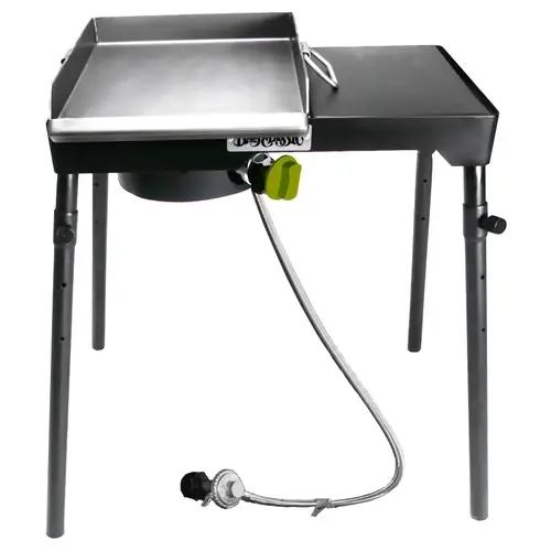 Patio Stove with Griddle Tapper, 1-Burner, 30,000 Btu, Aluminum/Steel