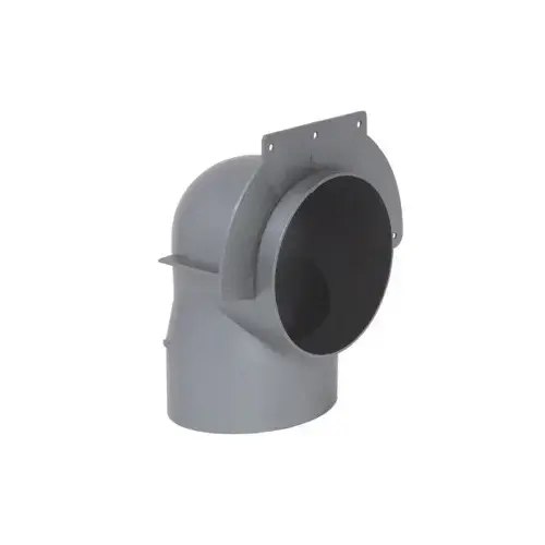Stack Head Elbow, 4 in Connection, Plastic Gray