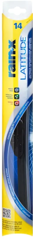 Rain-X Latitude Wiper Blade 14 in Contoured Blade Synthetic Rubber 99814