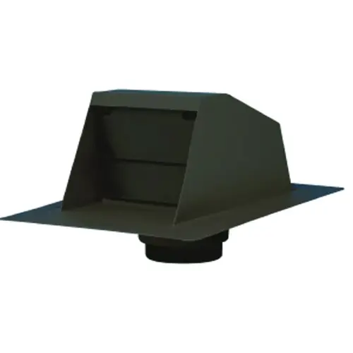 Exhaust Vent with Collar Adapter, 16.2 in L, 24.06 in W, Steel, Brown Exhaust Vent with Collar Adapter, 16.2 in L, 24.06 in W, Steel, Brown