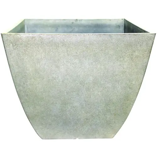 Newland Planter, 16 in W, 16 in D, Square, Resin, Bone Newland Planter, 16 in W, 16 in D, Square, Resin, Bone