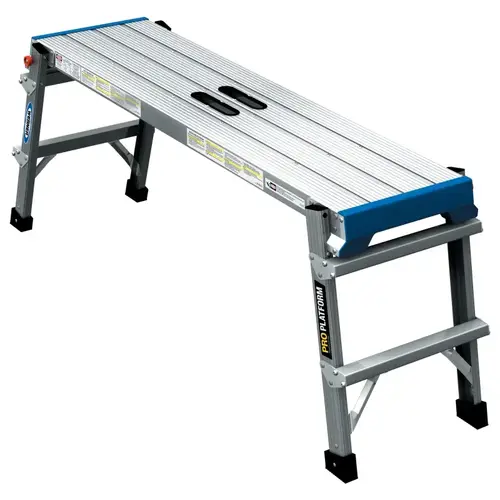 Aluminum Pro Work Platform With 300 Lb. Load Capacity Silver