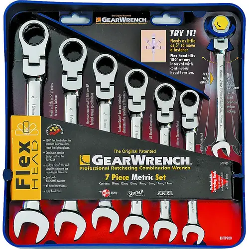 Wrench Set, 7-Piece, Steel, Specifications: Metric Measurement Wrench Set, 7-Piece, Steel, Specifications: Metric Measurement