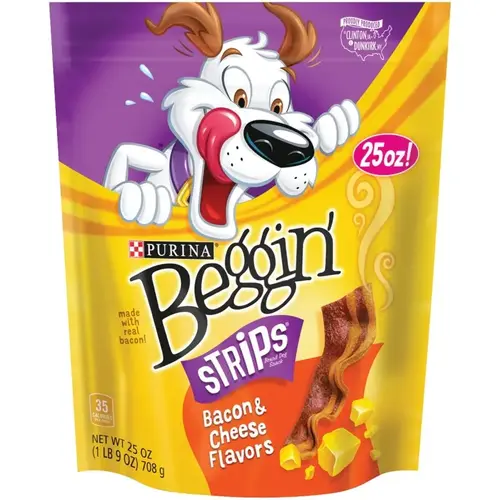 Beggin' Strips Bacon & Cheese Flavor Chewy Dog Treat, 25 Oz. Beggin' Strips Bacon & Cheese Flavor Chewy Dog Treat, 25 Oz.