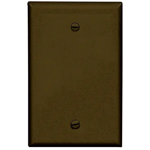 Wallplate, 3-1/2 in L, 1/4 in W, 1 -Gang, Polycarbonate, Brown, High-Gloss, Screw Mounting - pack of 20 Wallplate, 3-1/2 in L, 1/4 in W, 1 -Gang, Polycarbonate, Brown, High-Gloss, Screw Mounting - pack of 20