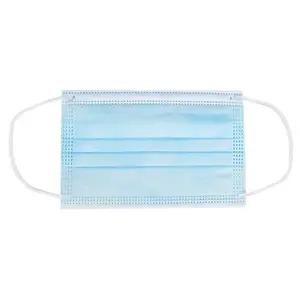 Orgill WGBZ04-20 Exclusively Orgill Face Mask, 5-1/2 x 3-1/2 in, 3-Layer, Blue, Elastic Ear Loop Fastening, Disposable - pack of 50