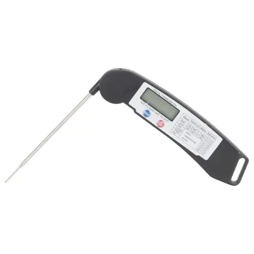 Thermometer, 1/8 in W Blade, Stainless Steel Blade, Plastic case, Stainless Steel Probe Needle, 6 in OAL Black Thermometer, 1/8 in W Blade, Stainless Steel Blade, Plastic case, Stainless Steel Probe Needle, 6 in OAL Black