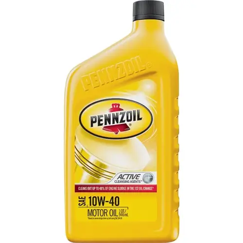 Motor Oil, 10W-40, 1 qt Bottle Amber