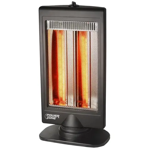 Electric Halogen Radiant Oscillating Space Heater, 400/800 W Black