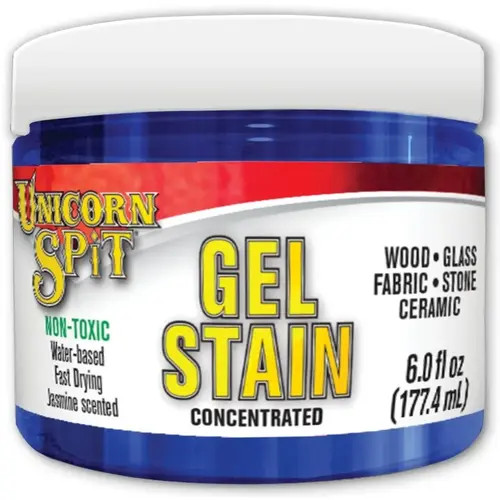 UNICORN SPIT Gel Stain and Glaze, Blue Thunder, 6 fl-oz, Jar UNICORN SPIT Gel Stain and Glaze, Blue Thunder, 6 fl-oz, Jar