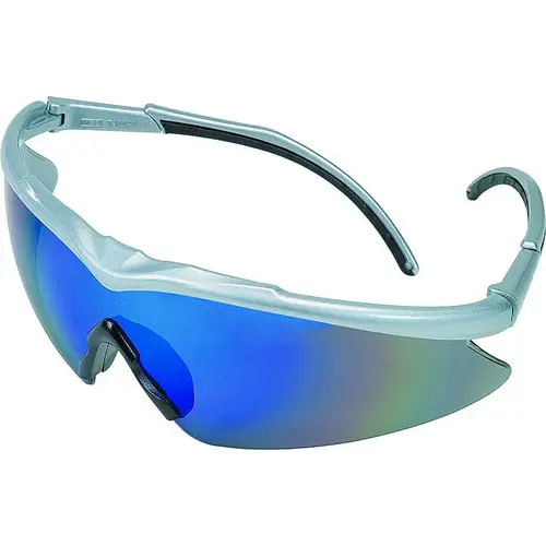 10083094 Safety Glasses, Unisex, Anti-Fog Lens, Wraparound Frame, Silver Frame 10083094 Safety Glasses, Unisex, Anti-Fog Lens, Wraparound Frame, Silver Frame
