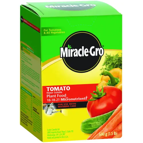 Water Soluble Tomato Plant Food, 500 g Box, 18-18-21 N-P-K Ratio Light Pink Water Soluble Tomato Plant Food, 500 g Box, 18-18-21 N-P-K Ratio Light Pink