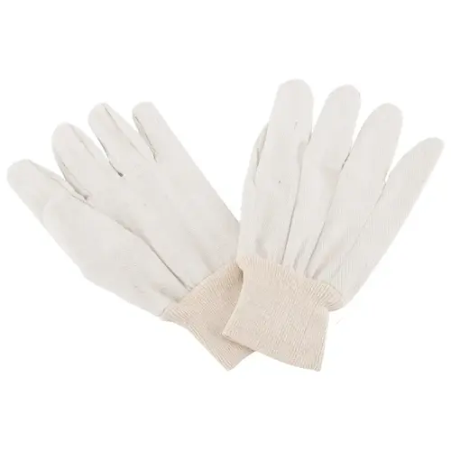 -3L Clute-Cut Work Gloves, One-Size, Straight Thumb, Knit Wrist Cuff, 70% Cotton 30% Polyester, 8 oz Pair Light Grey -3L Clute-Cut Work Gloves, One-Size, Straight Thumb, Knit Wrist Cuff, 70% Cotton 30% Polyester, 8 oz Pair Light Grey
