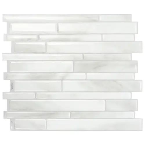 Mosaik Series Wall Tile, 11.55 in L Tile, 9.63 in W Tile, Milano Massa Pattern, Gray/White - pack of 4 Mosaik Series Wall Tile, 11.55 in L Tile, 9.63 in W Tile, Milano Massa Pattern, Gray/White - pack of 4