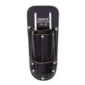 Kuny's PH38 Tool Works Series Tool Pouch, 1-Pocket, Leather, Black, 3-1/4 in W, 9 in H