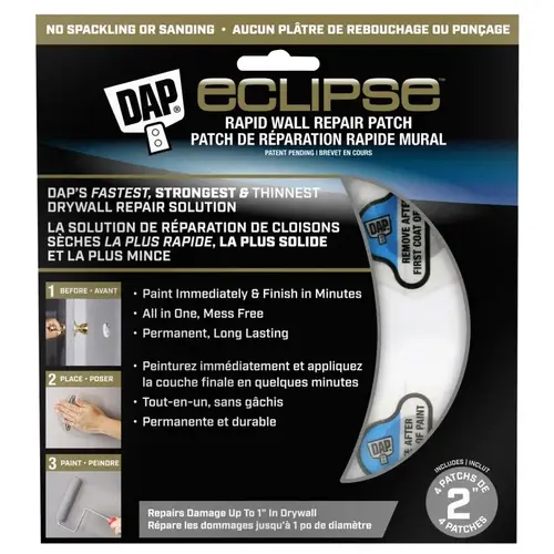 Rapid Wall Repair Patch, White - pack of 4