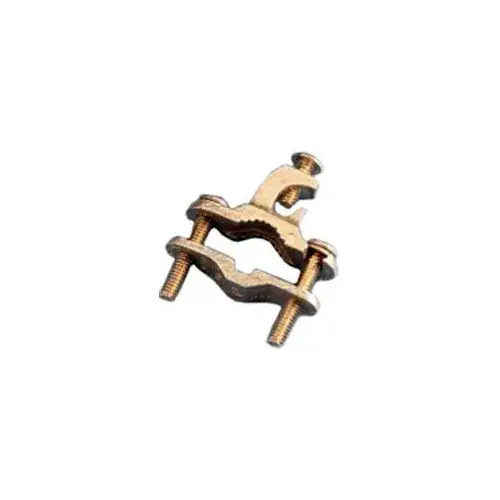 Ground Clamp, Clamping Range: 1/2 to 1 in, #10 to 2 AWG Wire, Bronze