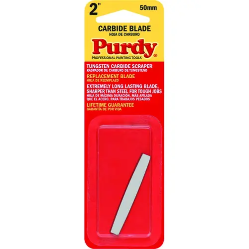 900225 Scraper Blade, 2 in W Blade, Tungsten Carbide Blade