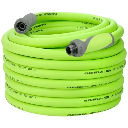 SwivelGrip Garden Hose, 5/8 in, 100 ft L, GHT, Polymer, Green