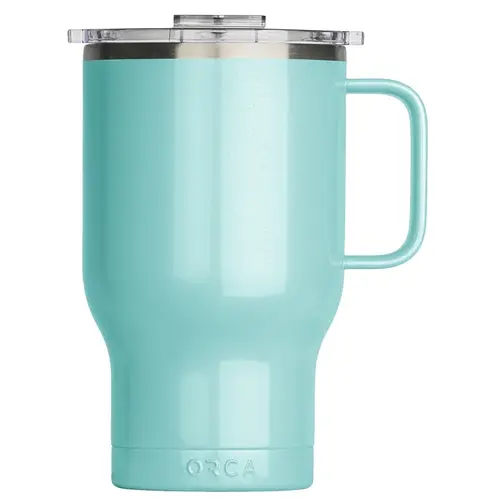 Traveler Series Coffee Mug, 24 oz Capacity, Whale Tail Flip Lid, Stainless Steel, Seafoam, Insulated Traveler Series Coffee Mug, 24 oz Capacity, Whale Tail Flip Lid, Stainless Steel, Seafoam, Insulated