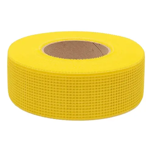 Mesh Tape, 300 ft L, 1-7/8 in W, Fiberglass, Yellow