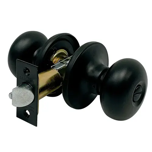 ProSource Privacy Lockset, Baron Design, Knob Handle, Matte Black, Metal