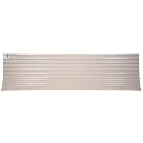 SeaCoaster Series Roof Panel, 8 ft L, 26 in W, Corrugated Profile, Vinyl, Opaque Tan - pack of 10 SeaCoaster Series Roof Panel, 8 ft L, 26 in W, Corrugated Profile, Vinyl, Opaque Tan - pack of 10