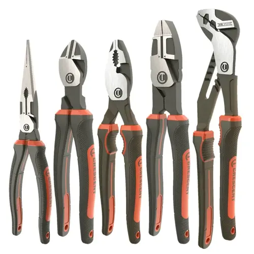 Z2 K9 Series Z2SET5CG Plier Set, 5-Piece, Alloy Steel, Black/Rawhide, Polished Z2 K9 Series Z2SET5CG Plier Set, 5-Piece, Alloy Steel, Black/Rawhide, Polished