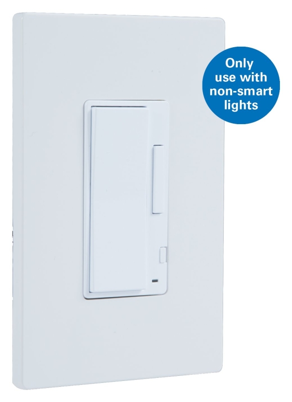 Halo HIWMA1BLE40ABL Halo Smart Dimmer, 3-Way, 120 V, Bluetooth, Wireless, Black