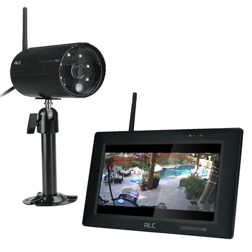 Camera and Monitoring System, 90 deg View Angle, 1080 pixel Resolution, microSD Card Storage, Black Camera and Monitoring System, 90 deg View Angle, 1080 pixel Resolution, microSD Card Storage, Black