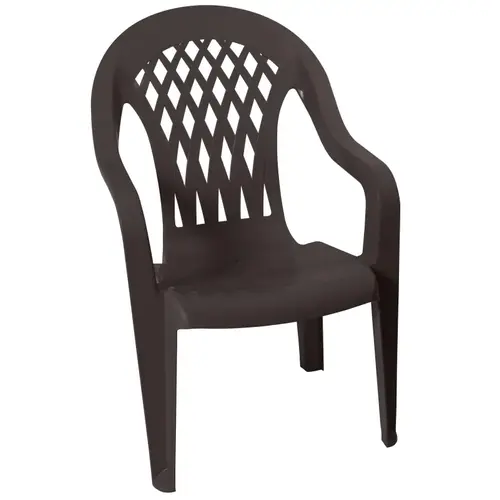 High-Back Chair, Resin, Earth High-Back Chair, Resin, Earth