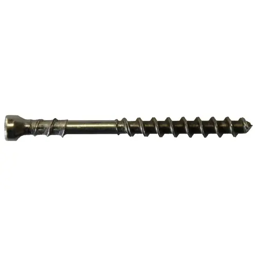 Deck Screw, 2-3/8 in L, Star Drive, Stainless Steel Black