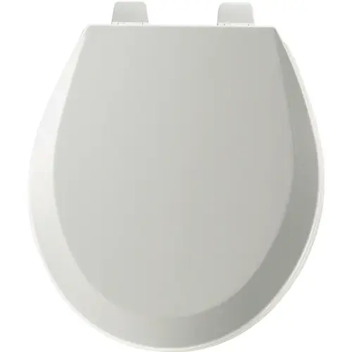 Toilet Seat, Round, Molded Wood, White, Adjustable Hinge