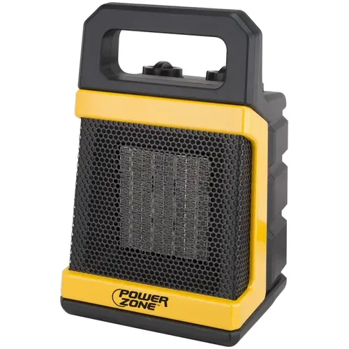 Ceramic Utility Heater, 1000/1500W, Black & Yellow