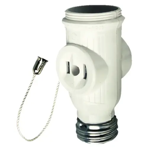 Lamp Holder Adapter, 660 W, 3-Outlet, Light Almond Lamp Holder Adapter, 660 W, 3-Outlet, Light Almond