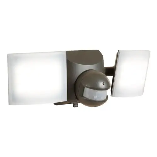 Solar Powered Twin Head Flood Light, 120 V, 50 W, 2-Lamp, LED Lamp, Cool White Light, 680 Lumens Solar Powered Twin Head Flood Light, 120 V, 50 W, 2-Lamp, LED Lamp, Cool White Light, 680 Lumens