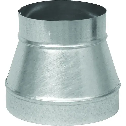 Stove Pipe Reducer, 9 x 6 in, 26 ga Thick Wall, Black, Galvanized Stove Pipe Reducer, 9 x 6 in, 26 ga Thick Wall, Black, Galvanized