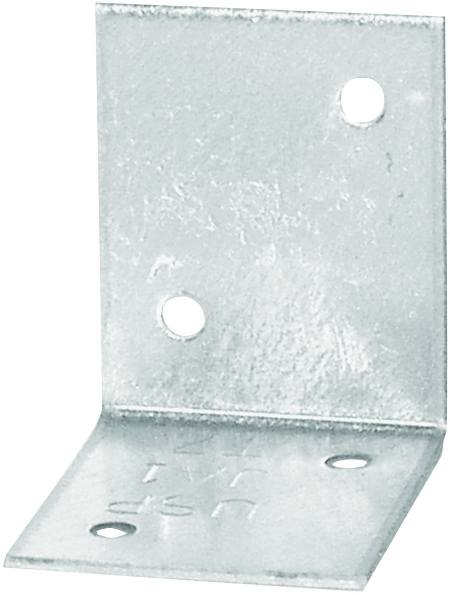 MiTek JA1-TZ Framing Angle, 1-1/2 in W, 1-1/2 in D, 1-1/4 in H, Steel, Zinc