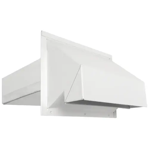 Exhaust Hood, Heavy-Duty, Galvanized Steel, White, For: 3-1/4 x 10 in Ducts Exhaust Hood, Heavy-Duty, Galvanized Steel, White, For: 3-1/4 x 10 in Ducts