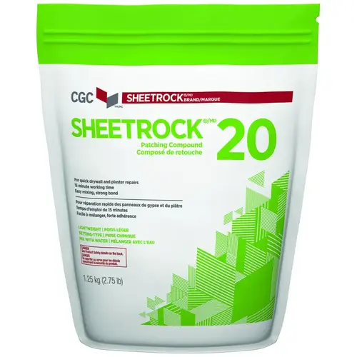 Sheetrock 20 Drywall Compound, Natural, 1.25 kg