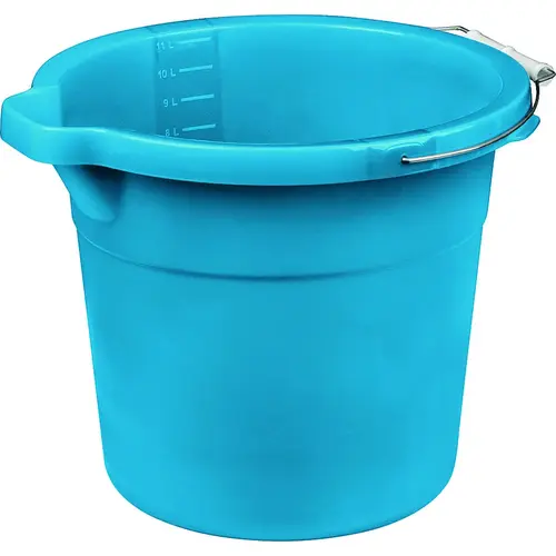 11234312 Spout Pail, 12 qt Capacity, Plastic, Blue 11234312 Spout Pail, 12 qt Capacity, Plastic, Blue