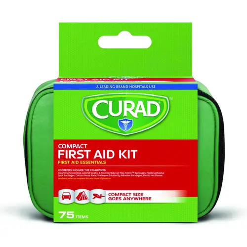 Compact Latex-Free First Aid Kit, 75-Piece