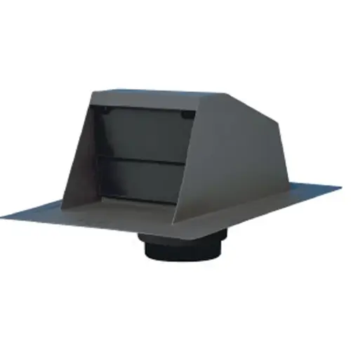 Exhaust Vent with Collar Adapter, 16.2 in L, 24.06 in W, Plastic, Black Exhaust Vent with Collar Adapter, 16.2 in L, 24.06 in W, Plastic, Black