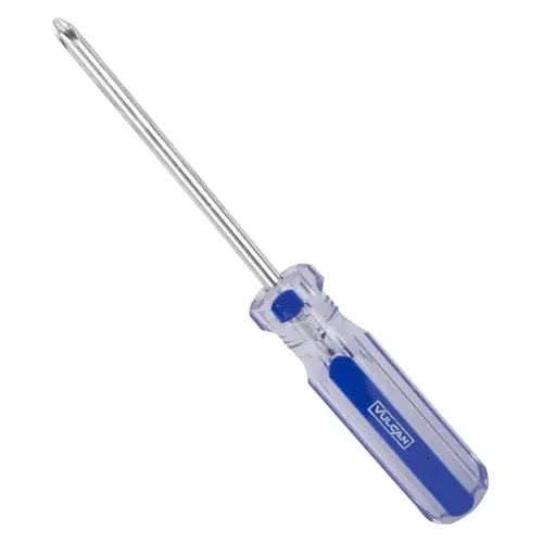 Screwdriver, #2 Drive, Phillips Drive, 7-1/2 in OAL, 4 in L Shank, Plastic Handle Screwdriver, #2 Drive, Phillips Drive, 7-1/2 in OAL, 4 in L Shank, Plastic Handle