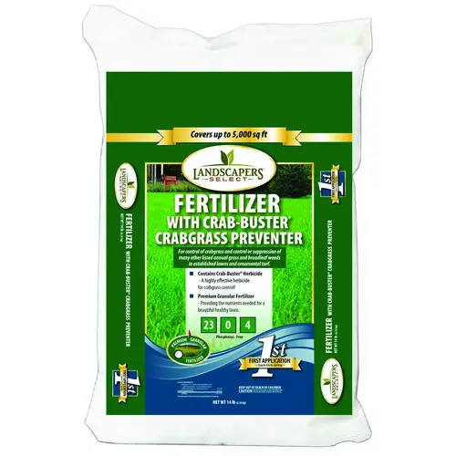Crabgrass Killer Fertilizer, Granular, 23-0-4 N-P-K Ratio