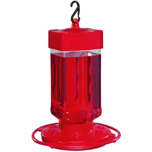 DAISY 993055-546 First Nature Bird Feeder, 32 oz, Plastic, Bright Red