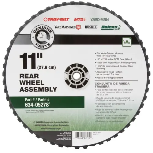 Troy-Bilt 490-325-M056 Wheel Assembly, Rear, Solid
