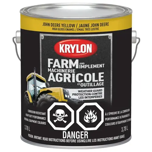1970 Farm and Implement Paint, John Deere Yellow, 128 oz - pack of 4 1970 Farm and Implement Paint, John Deere Yellow, 128 oz - pack of 4